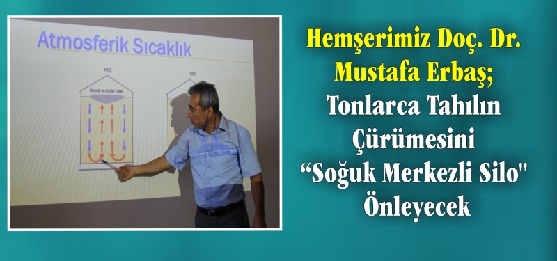 Hemşerimiz Doç. Dr. Mustafa Erbaş; Tonlarca Tahılın Çürümesini  “Soğuk Merkezli Silo